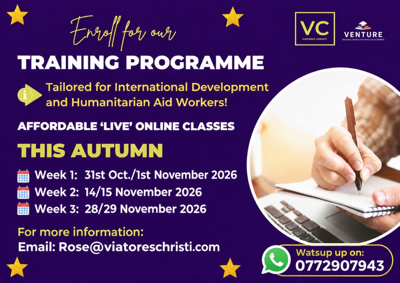 Advertisement: Viatores Christi and Venture Training Programme